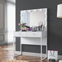 Hanah Home Mesa de Maquillaje con 10 focos, Blanca